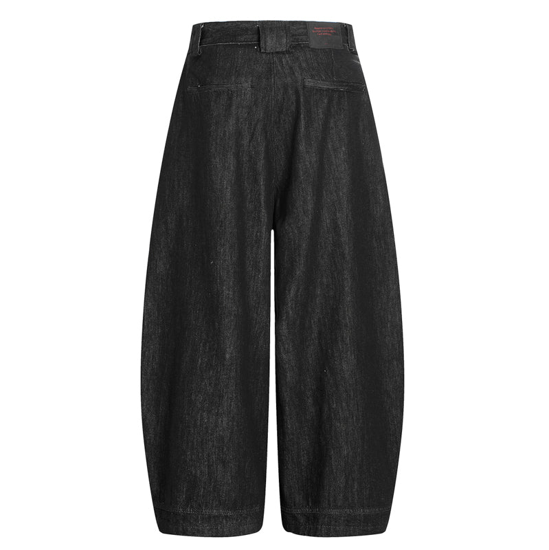 Barrel Leg Jeans Black