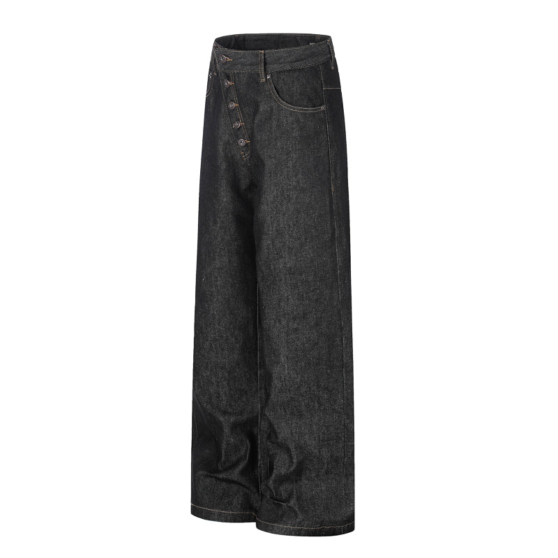 Buckle Baggy Denim Pant