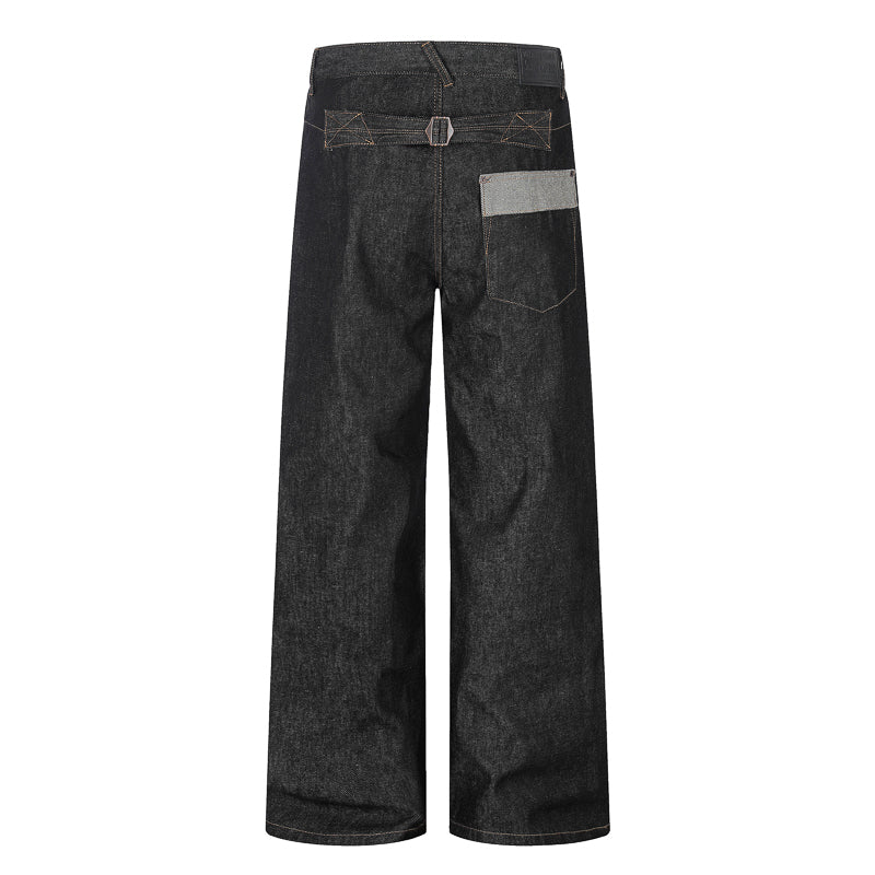 Buckle Baggy Denim Pant
