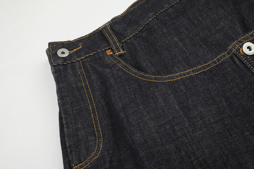 Asymmetric Fly Baggy Denim Pant