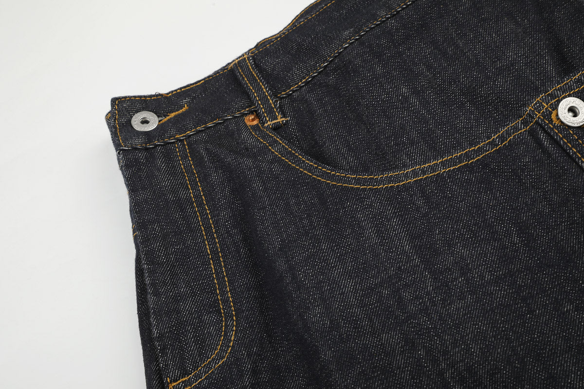 Asymmetric Fly Baggy Denim Pant