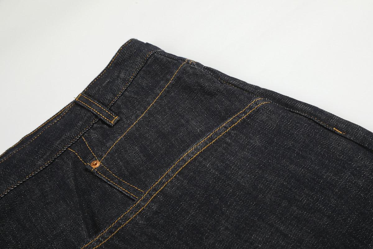 Asymmetric Fly Baggy Denim Pant
