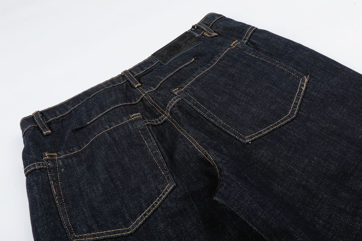 Button Detail Baggy Denim Pant