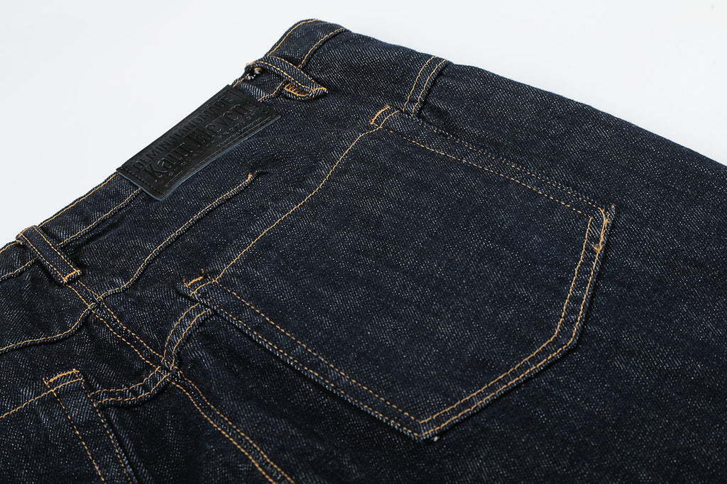 Button Detail Baggy Denim Pant