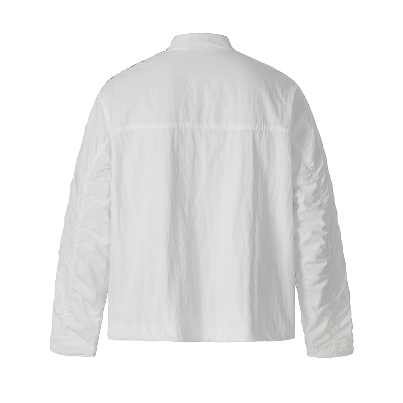 Asymmetric Zip-Up Nylon Jacket