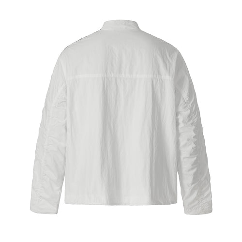 Asymmetric Zip-Up Nylon Jacket