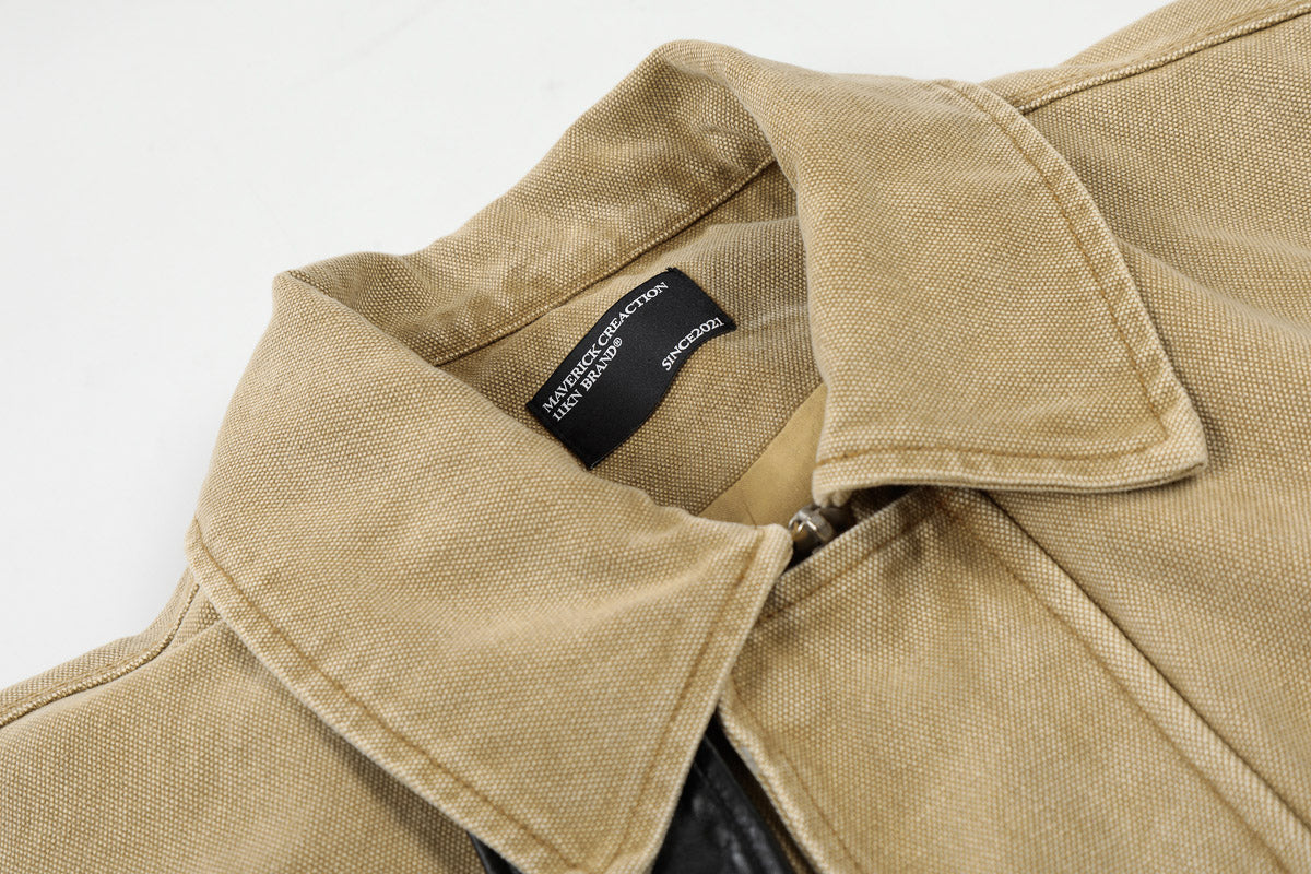Distressed Workwear Barn Jacket